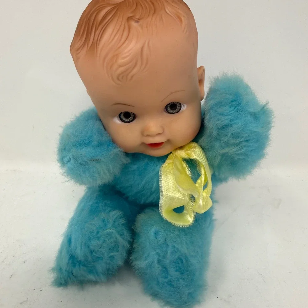 Vintage Douglas Cuddle Toys Pride of America Blue Plush Baby Doll Vinyl Face 7
